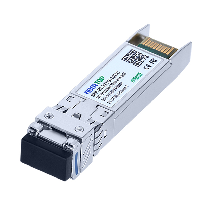 Huawei® 02310QDJ 互換 10G BIDI SFP+ SMF 1330nm Tx/1270nm Rx 20km シングル LC DOM トランシーバー モジュール