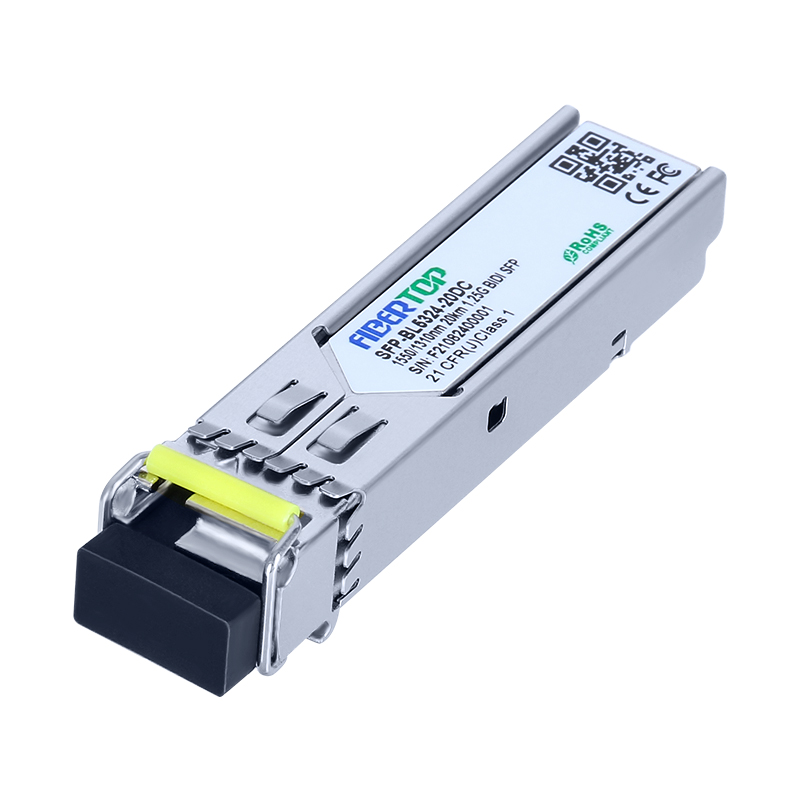 MikroTik S-53LC20D 互換 1000BASE-BX10-D 1550nm-TX/1310nm-RX 20km SFP トランシーバー